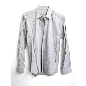 Steven Alan Reverse Seam Grey Button Down Shirt M